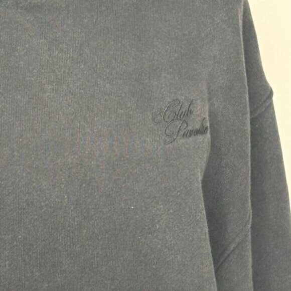 Club Paradise "A Midnight Romance" Faded Black Cotton Hoodie Mens Large - Picture 4 of 11